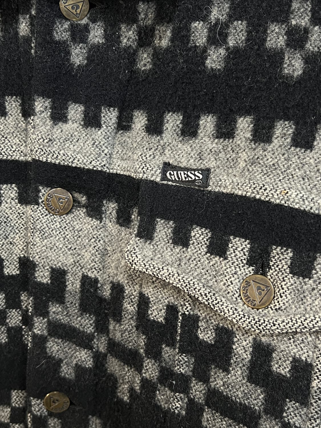 Guess 90‘s 게스 아즈텍 패턴 모직 자켓 상품이미지3