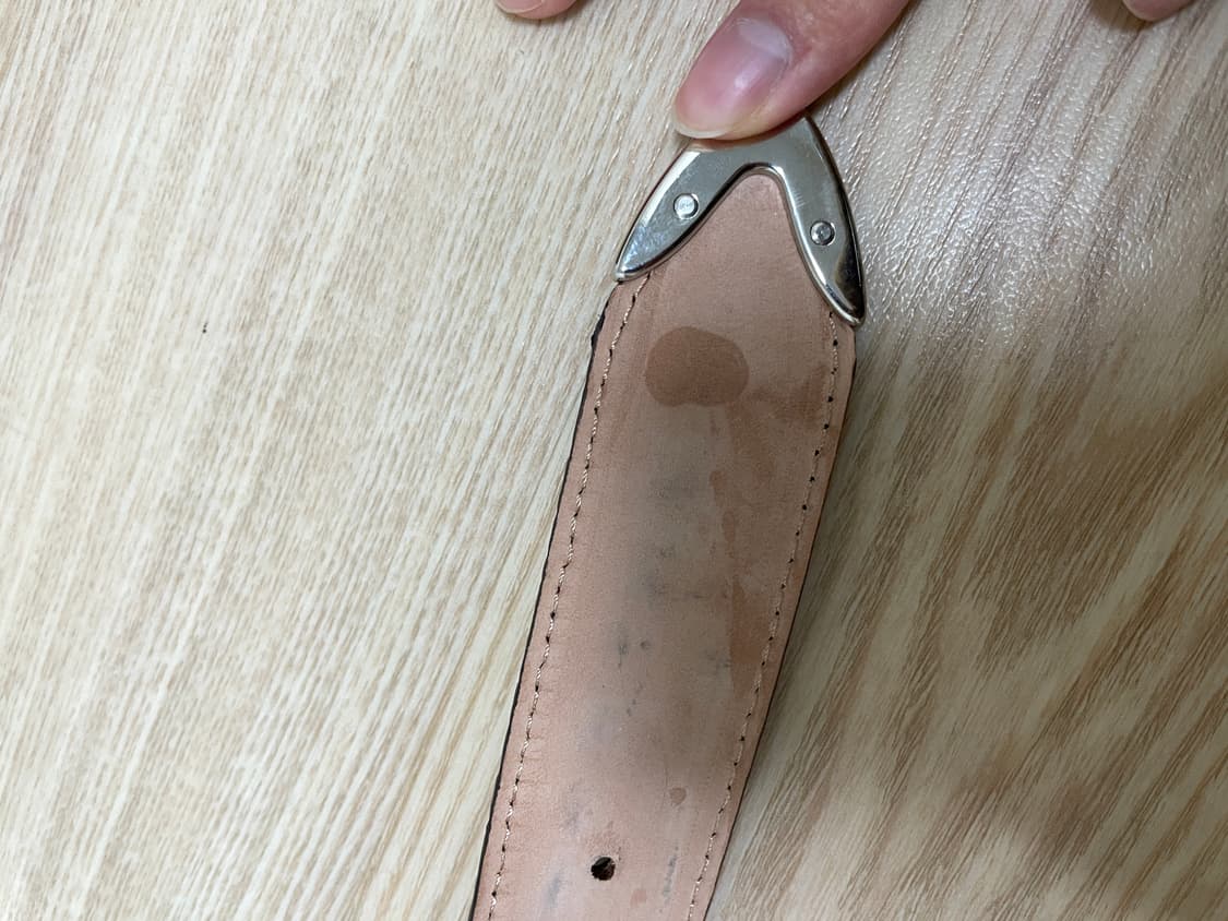 [34] 노아 noah 크록 엠보시드 메탈 팁 벨트 블랙 상품이미지5