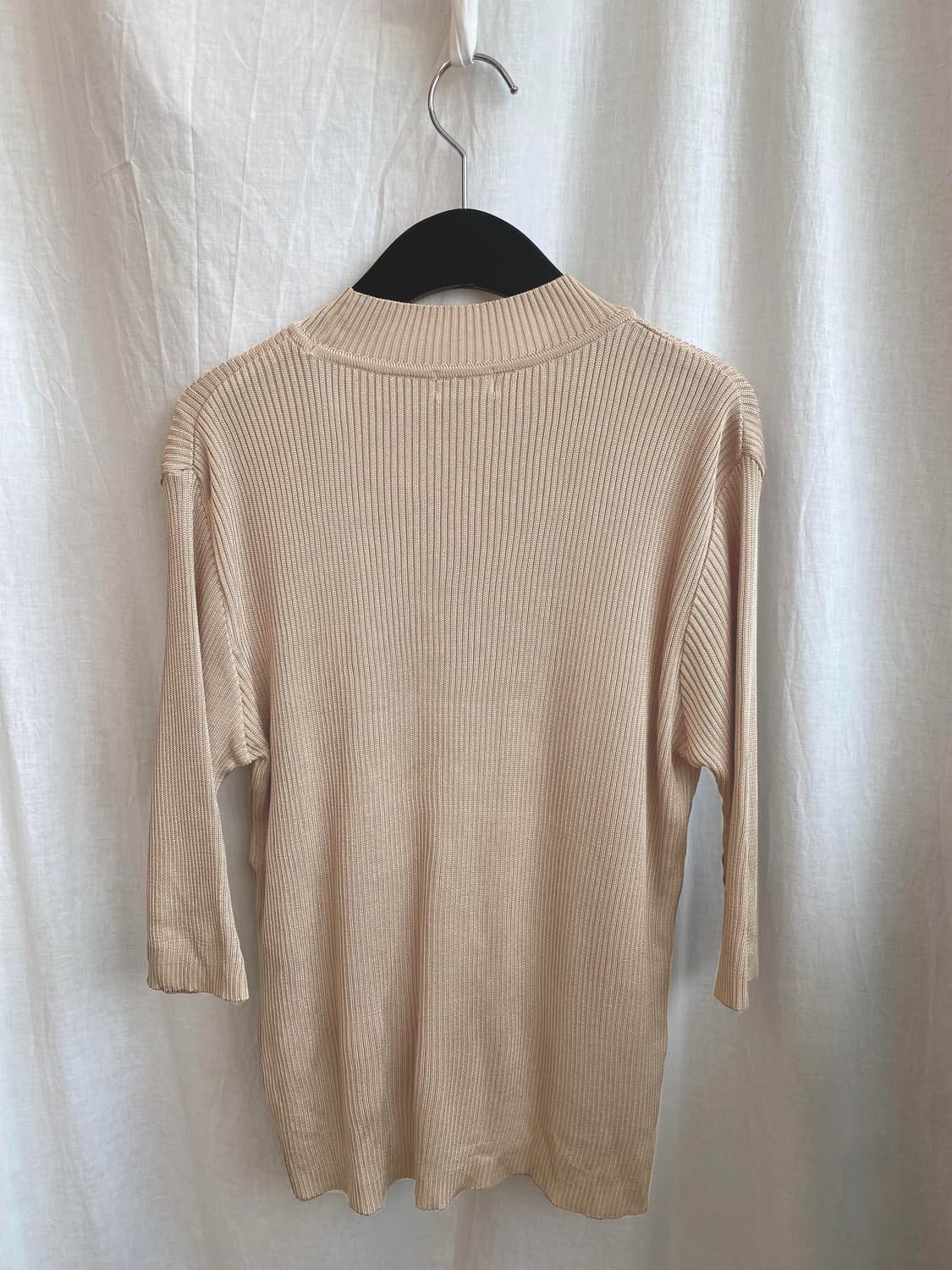 베이지 7부 니트탑(L) 상품이미지2