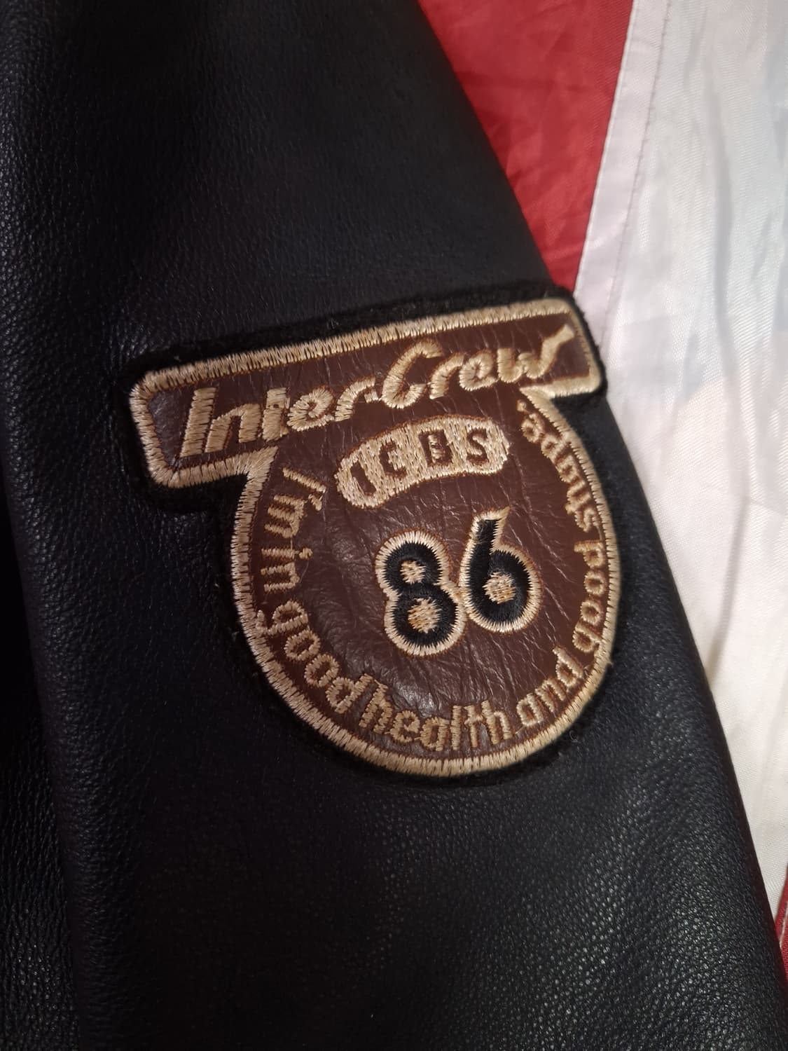 오리지날 90's 인터크루 리얼레더 라이더자켓 상품이미지3