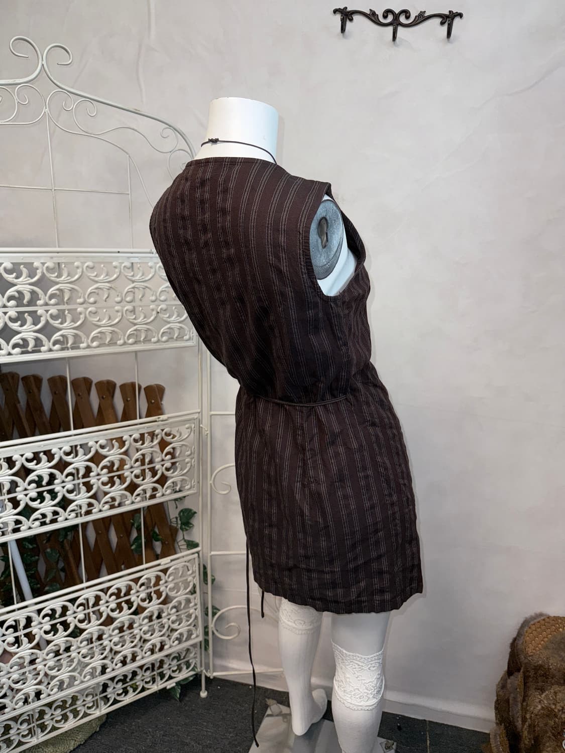 Iblues violet brown stripe wrap vest 상품이미지8