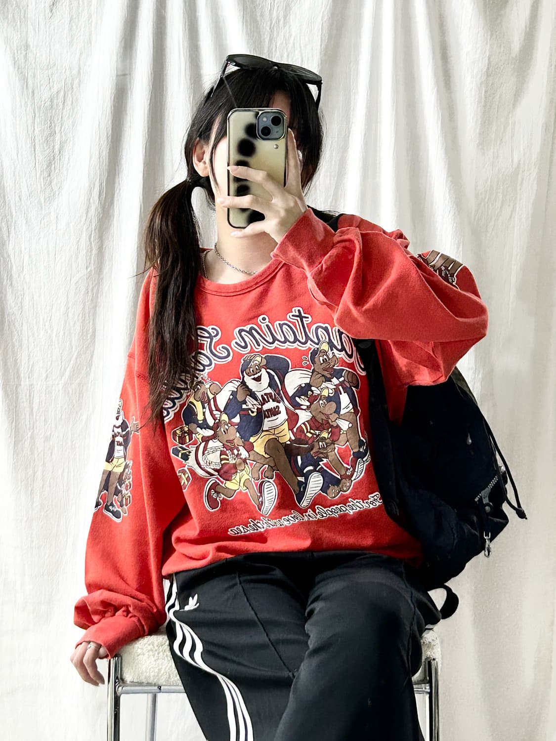 캡틴산타 프린팅 오렌지 맨투맨 상품이미지4