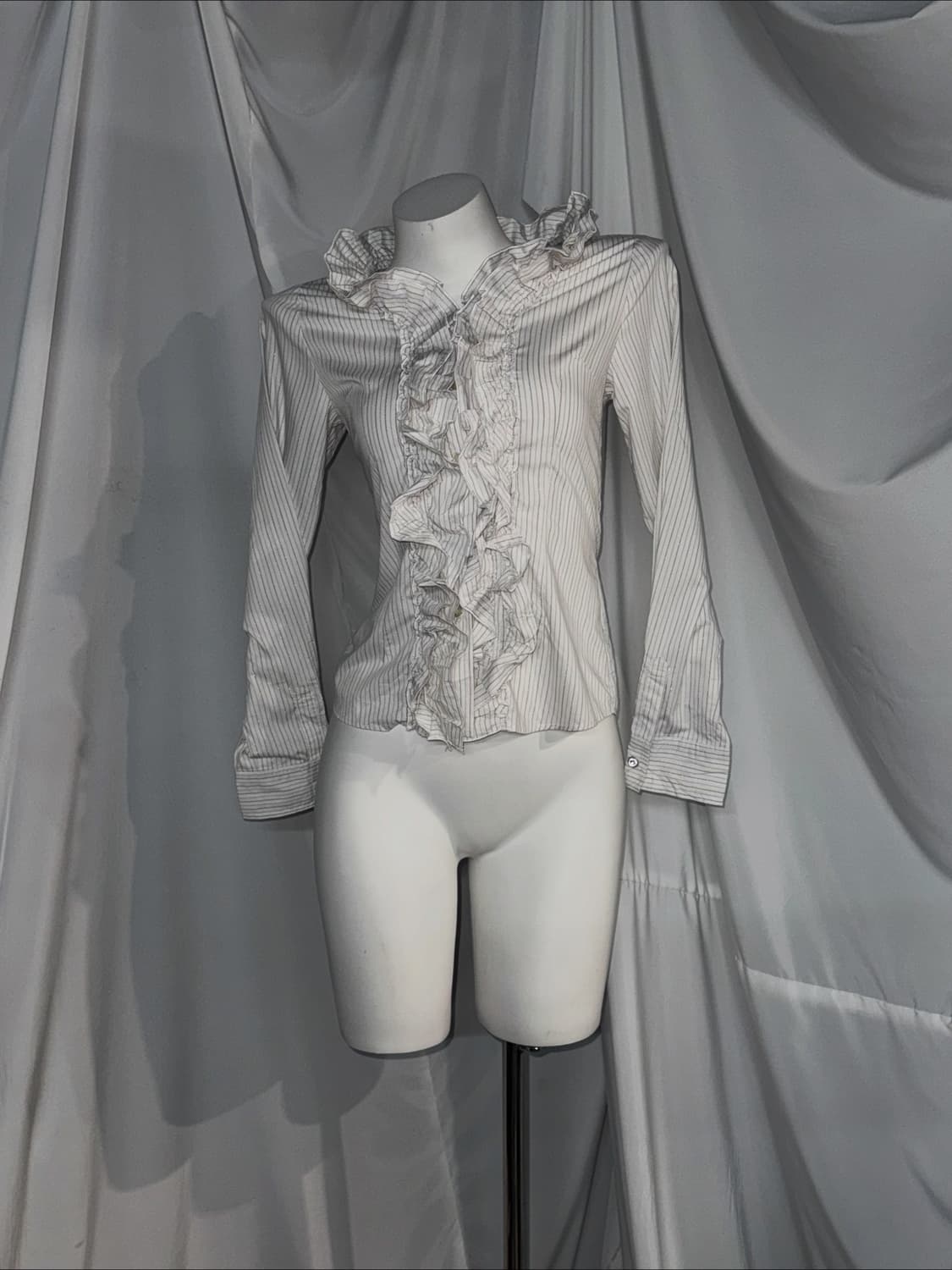 무채색 지브라 시부야갸루 딱붙 오픈숄더 코디세트 상품이미지2