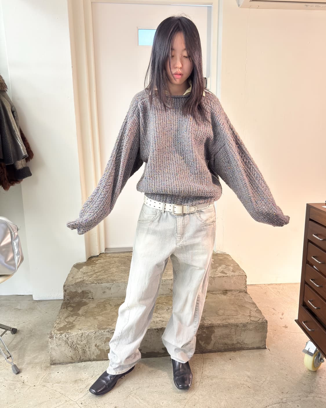 Inverallan Hand Knit  Heavy Wool Sweater 상품이미지8