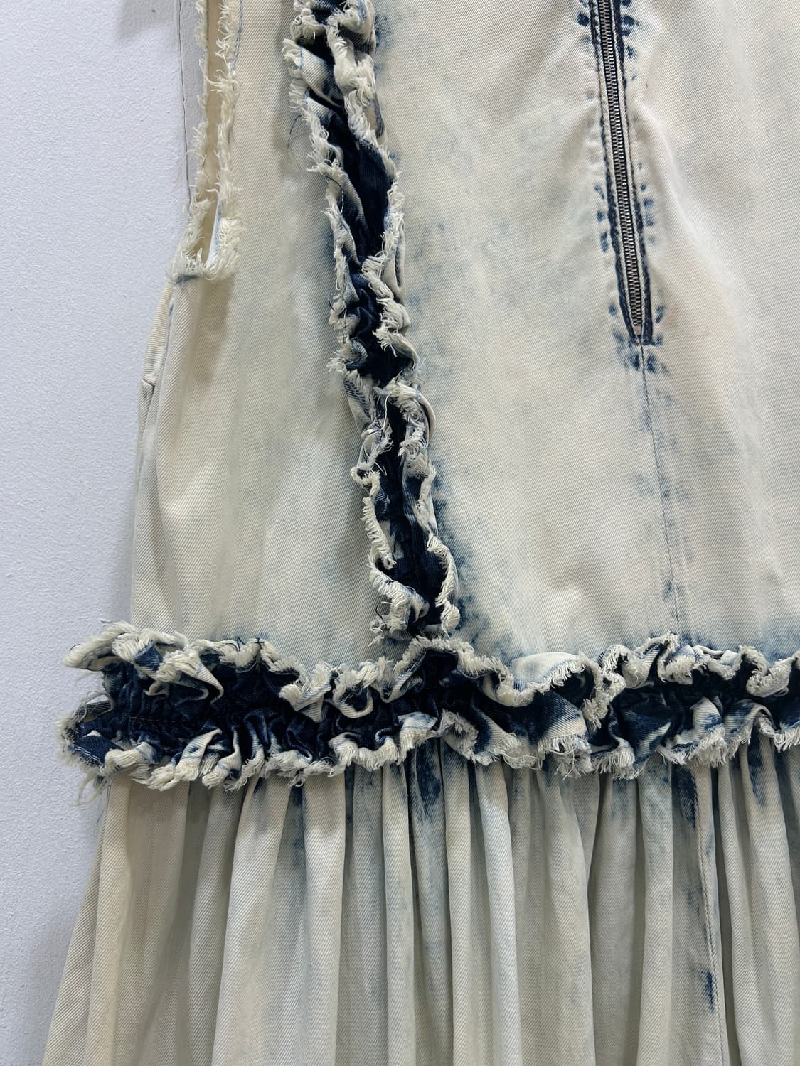 MSGM 워싱 데님 롱 프릴 원피스 77 상품이미지7