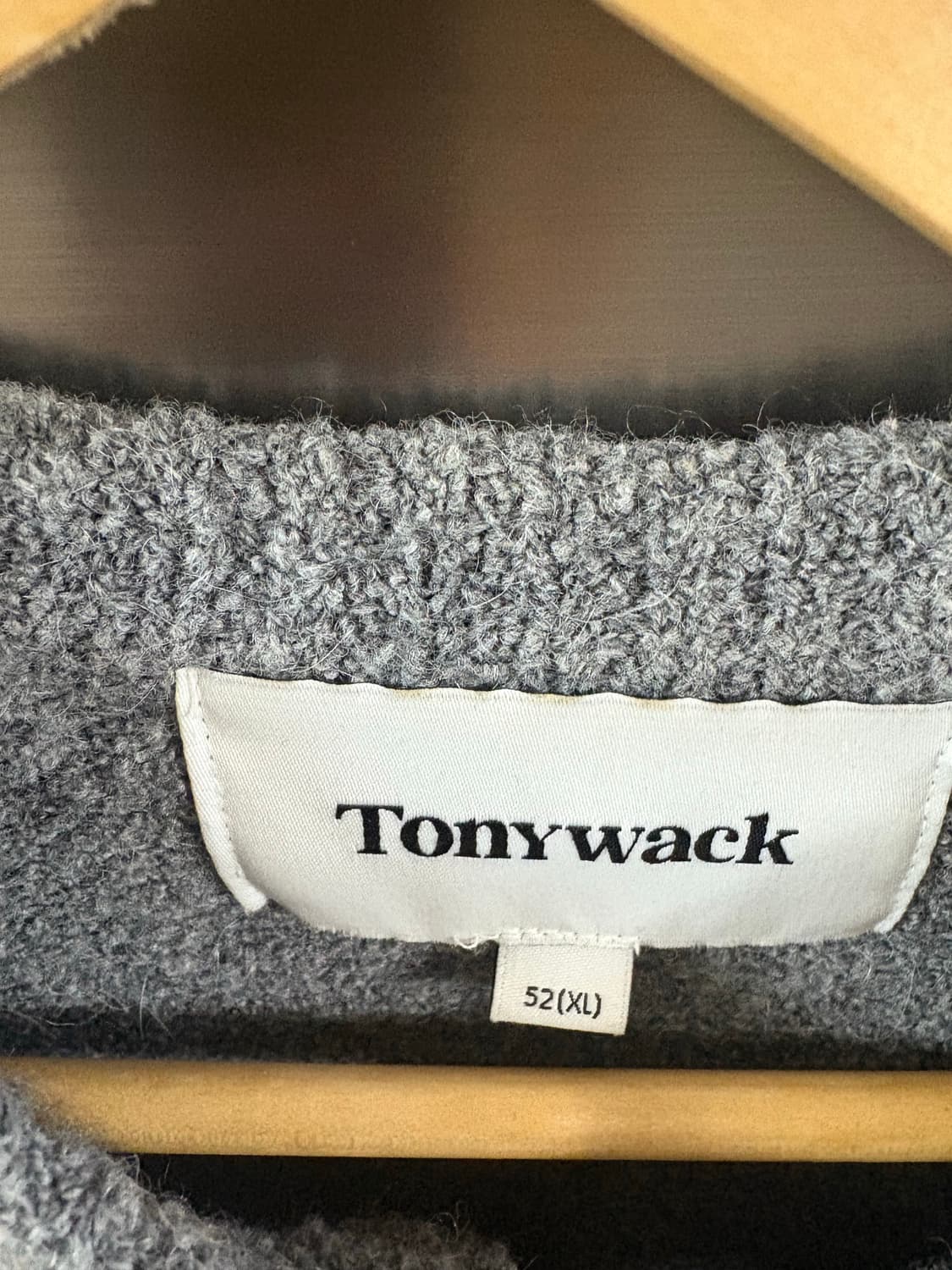 토니웩 베이비 알파카 브러시드 가디건 그레이 XL 상품이미지6