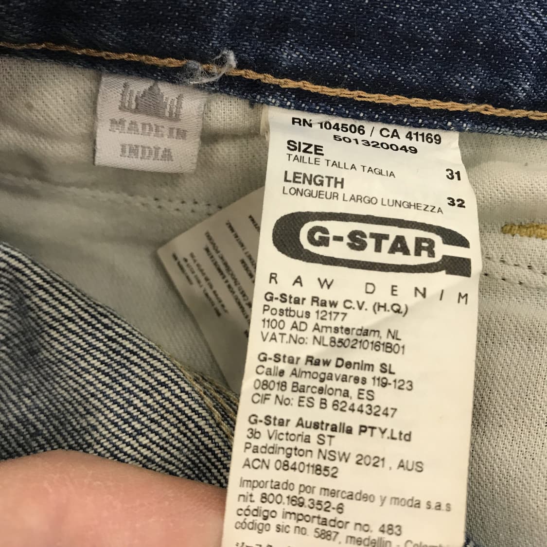 GSTAR 지스타로우데님 워싱청바지 [31x32] 상품이미지5