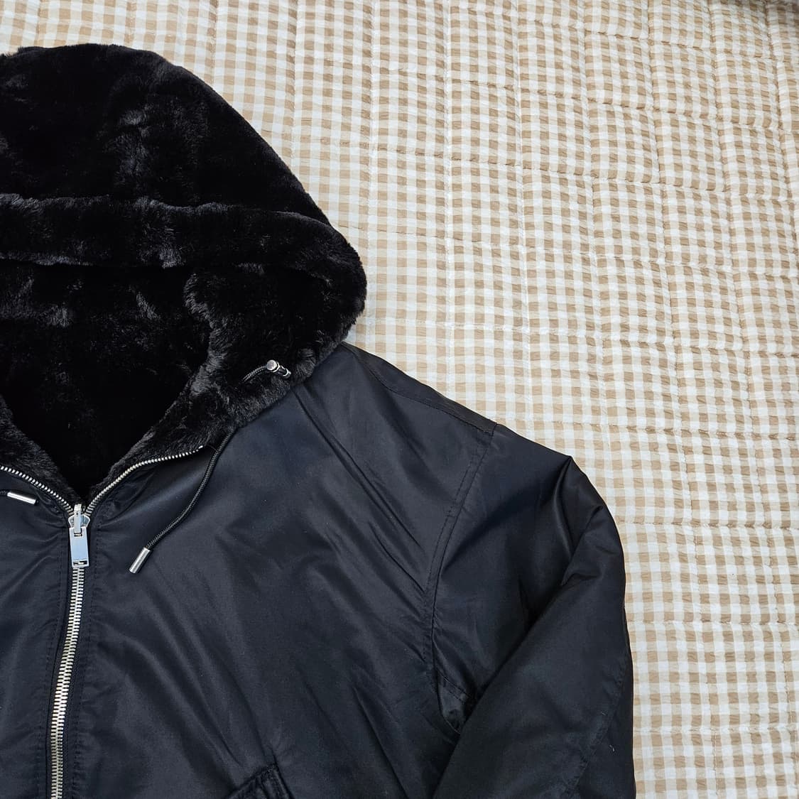 자라 퍼 리버시블 양면 점퍼 남자100 상품이미지3