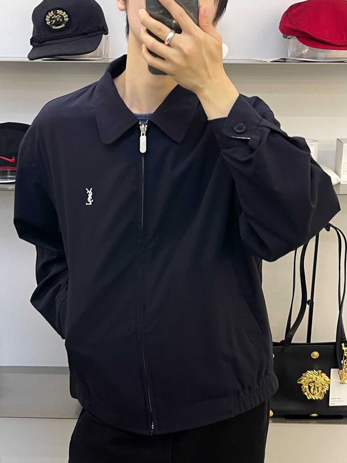 입생로랑 90s ysl 로고 리버시블 자켓 상품이미지1