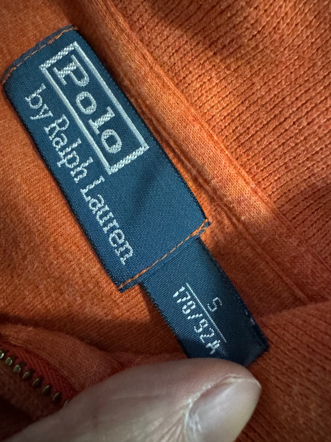 정품 폴로 랄프로렌 하프 집업 오렌지 코튼 니트 S ~ M 상품이미지3