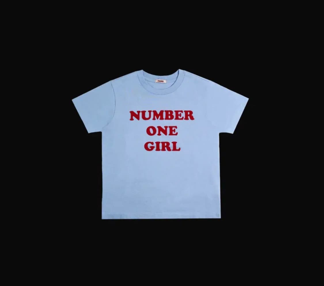 로제 ROSIE 넘버원걸 티셔츠 블루 상품이미지1