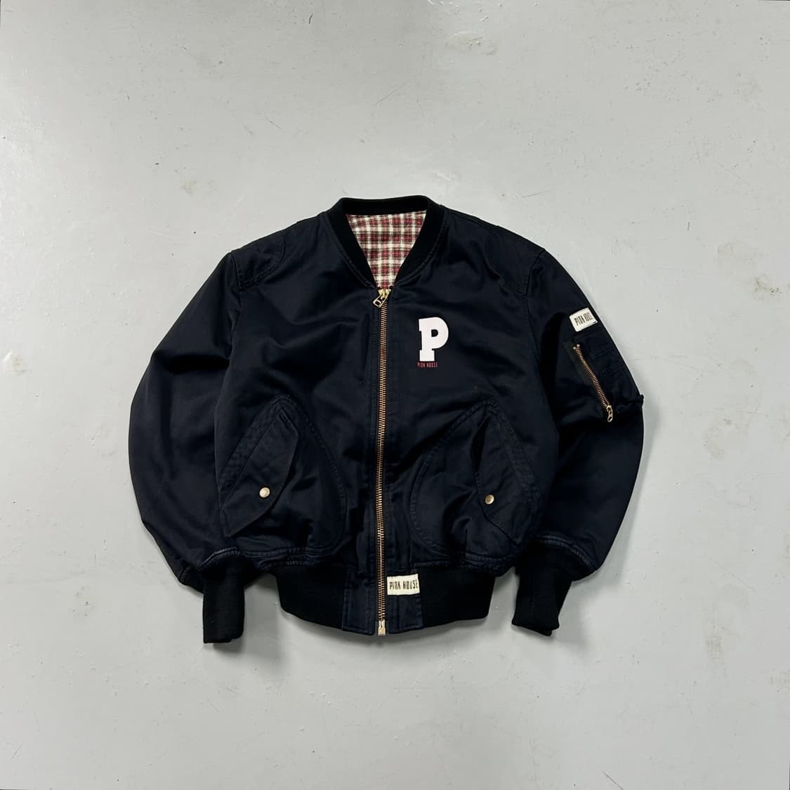 90s 핑크하우스 로고 봄버자켓  상품이미지1