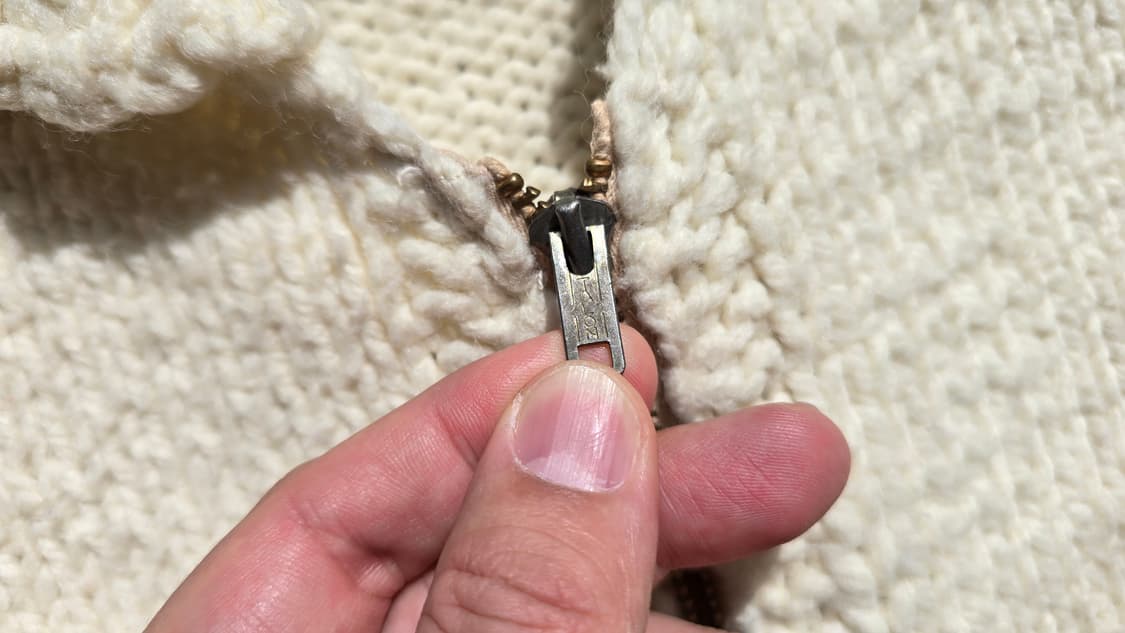 유로 빈티지 Palmer 집업 니트 Talon 지퍼 상품이미지5