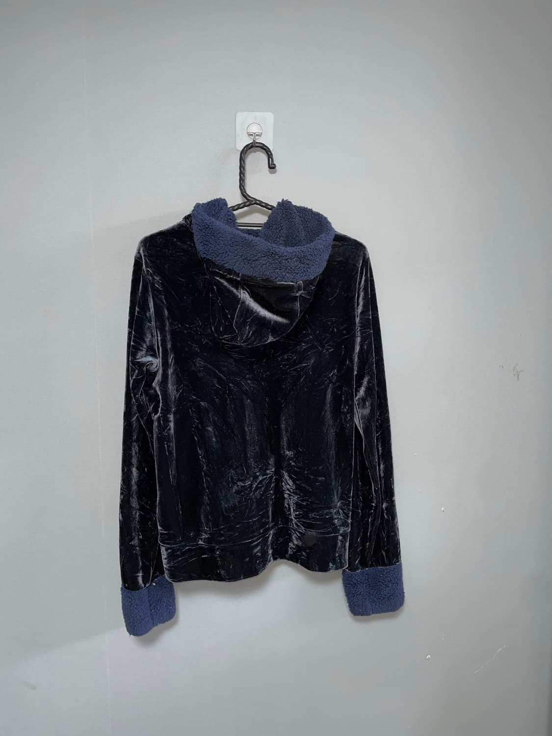 Velvet navy hood 상품이미지5
