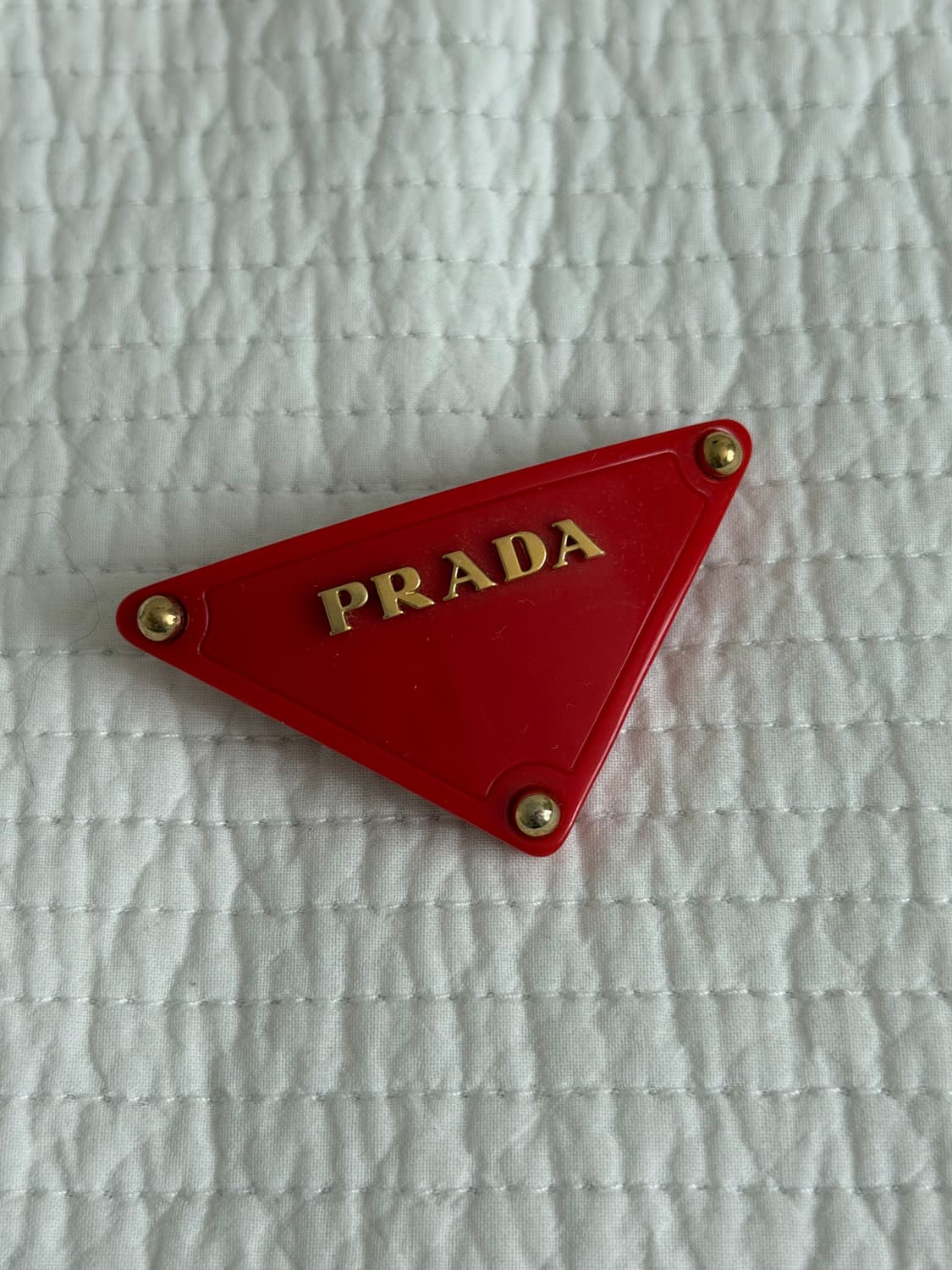 PRADA 레드 바렛 헤어핀  상품이미지1