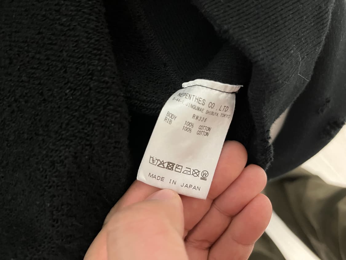 (XL) 니들스 25FW DECONSTRUCTED 맨투맨 스웻 셔츠 블랙 상품이미지5