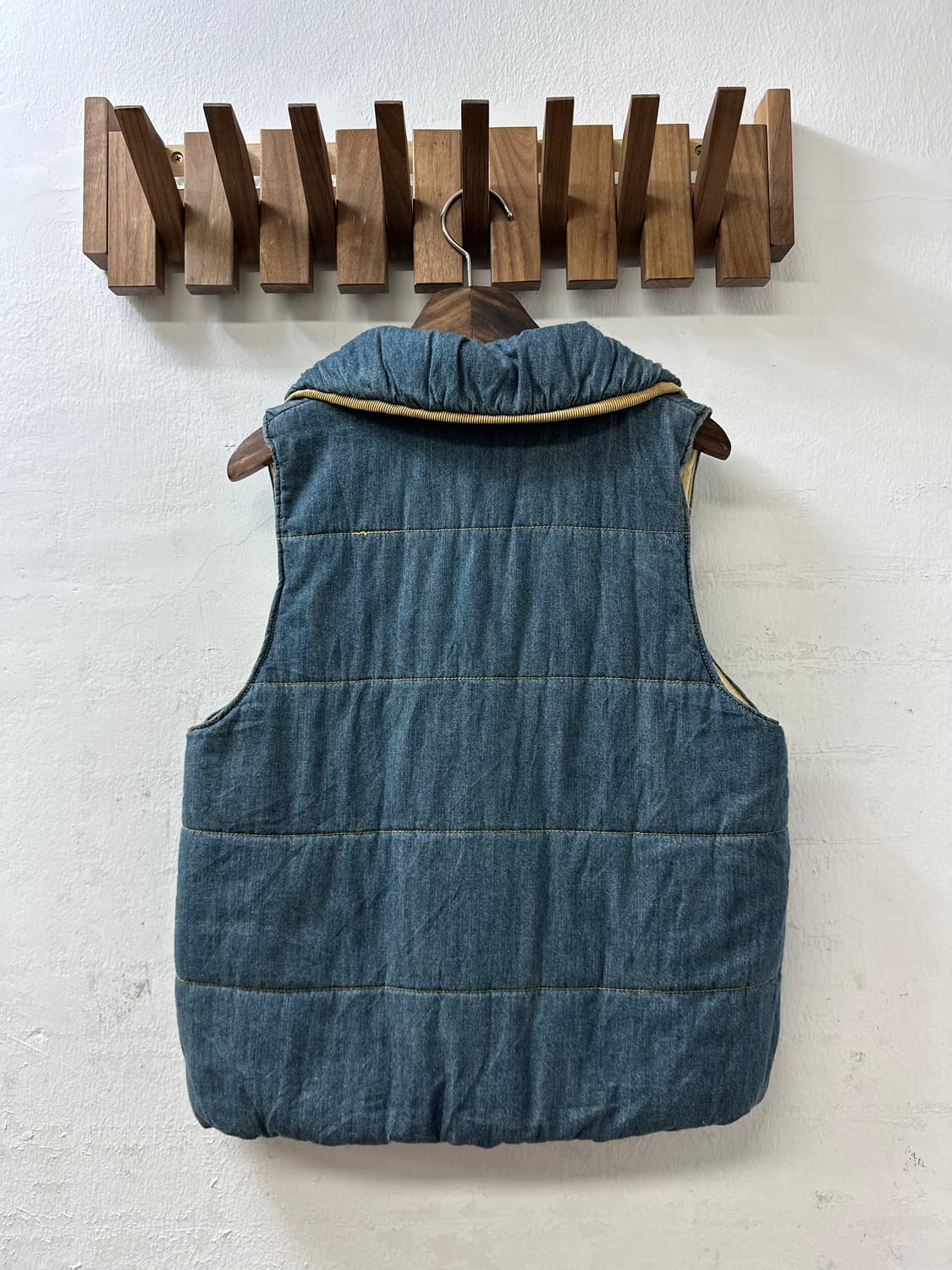 일본빈티지 토글 버튼 데님 베스트  상품이미지4