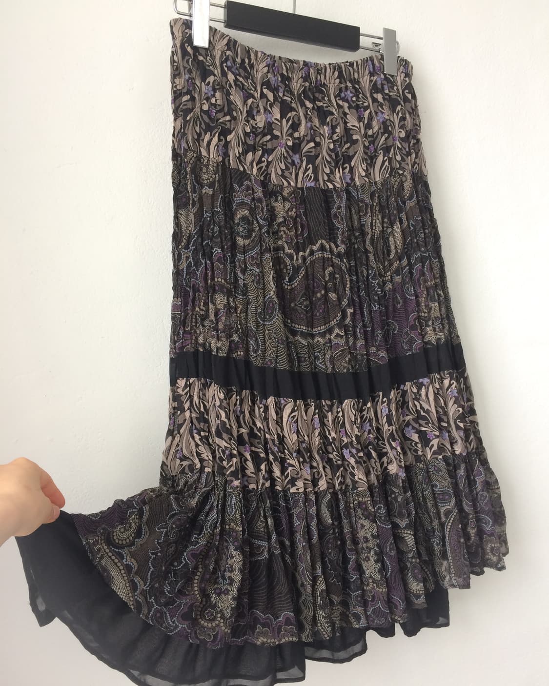 Pattern point pleats long skirt 상품이미지2
