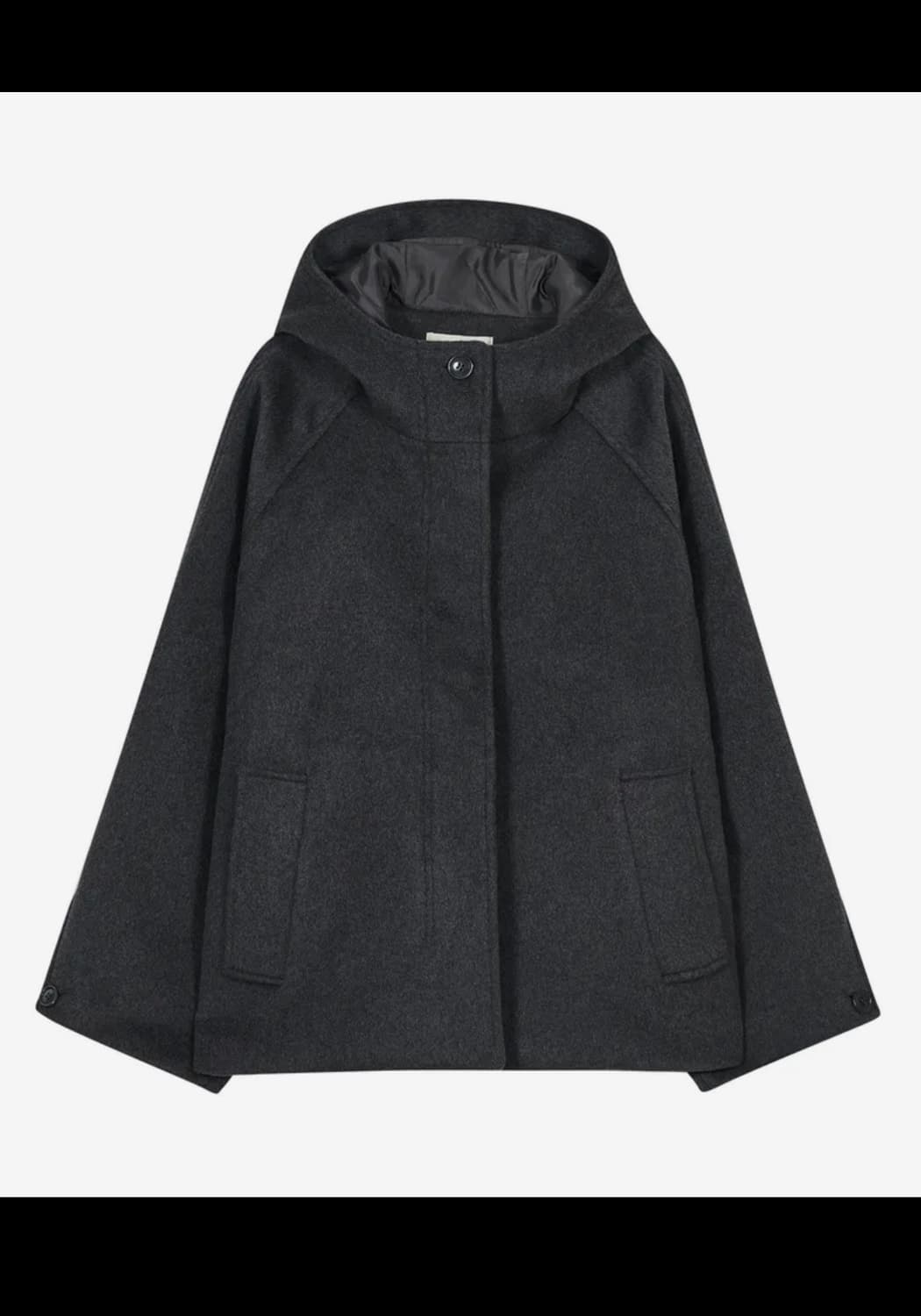 타입서비스 후드 하프 코트 차콜 상품이미지1