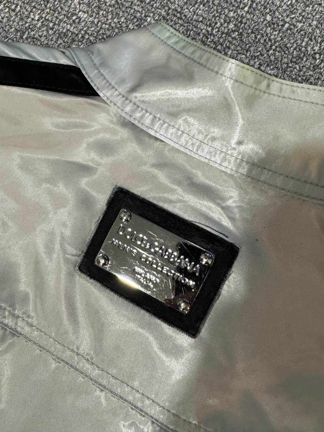 돌체앤가바나 실버 크롭 블루종 자켓 46 상품이미지4