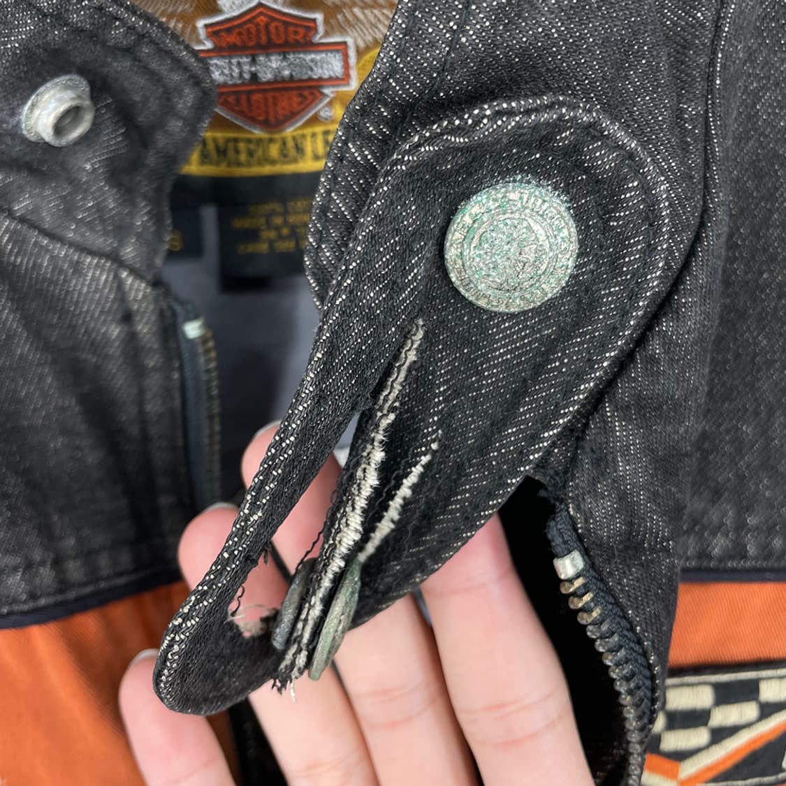 할리데이비슨 로고 패치 트러커 데님 자켓 상품이미지7