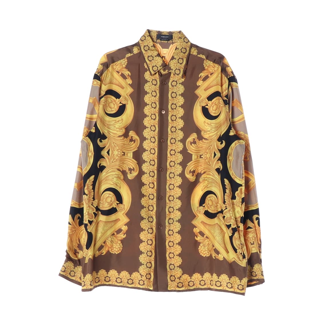 VERSACE 베르사체 23SS 실크100% 패턴 긴팔 셔츠 XL 상품이미지1