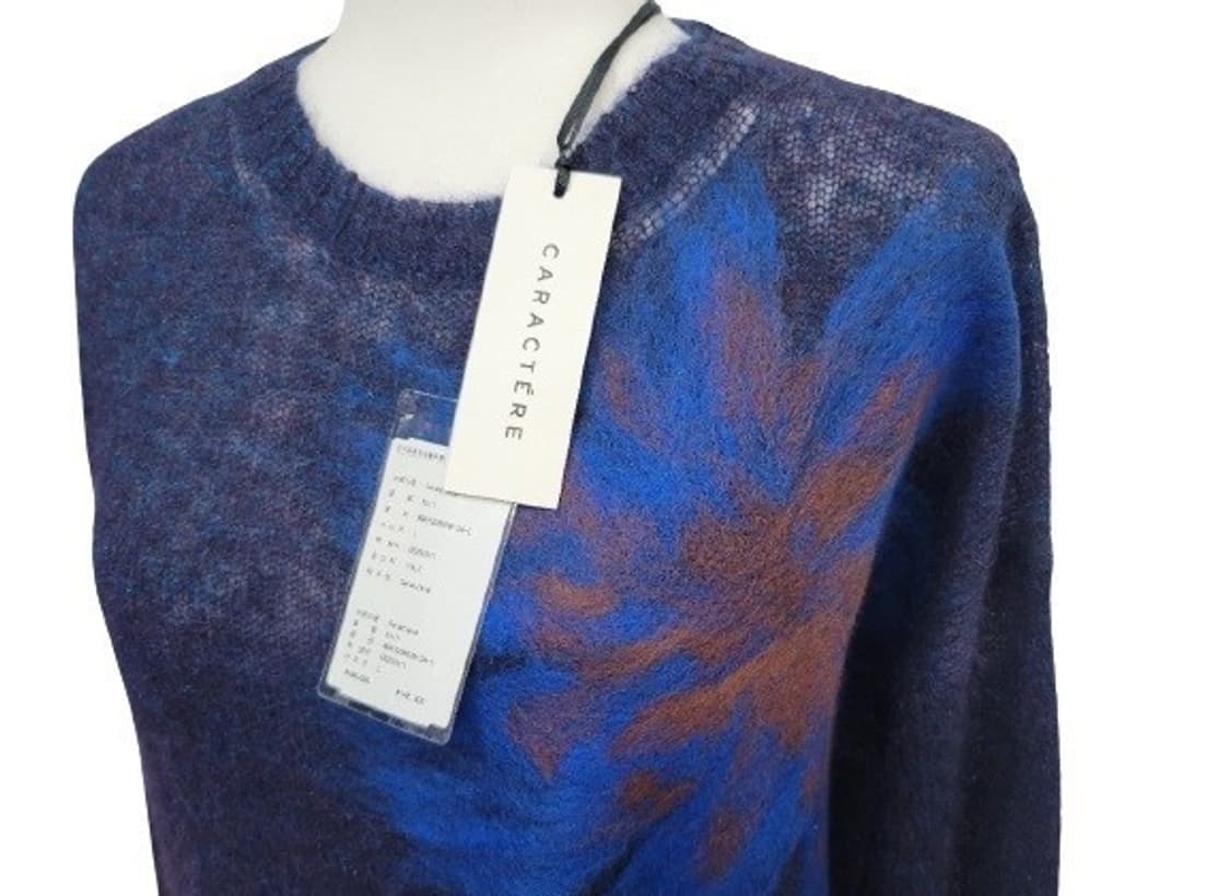 이태리 CARACTERE 플라워 네이비믹스 울니트 L 새상품
 상품이미지4