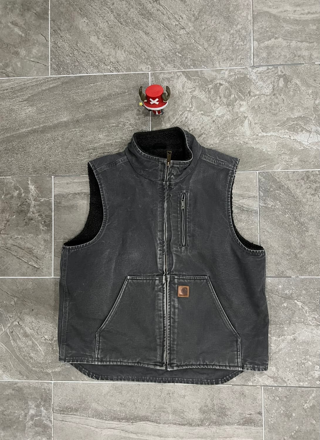 (L)칼하트 셰르파 넥 조끼베스트 V33 GVL 그래블 상품이미지1