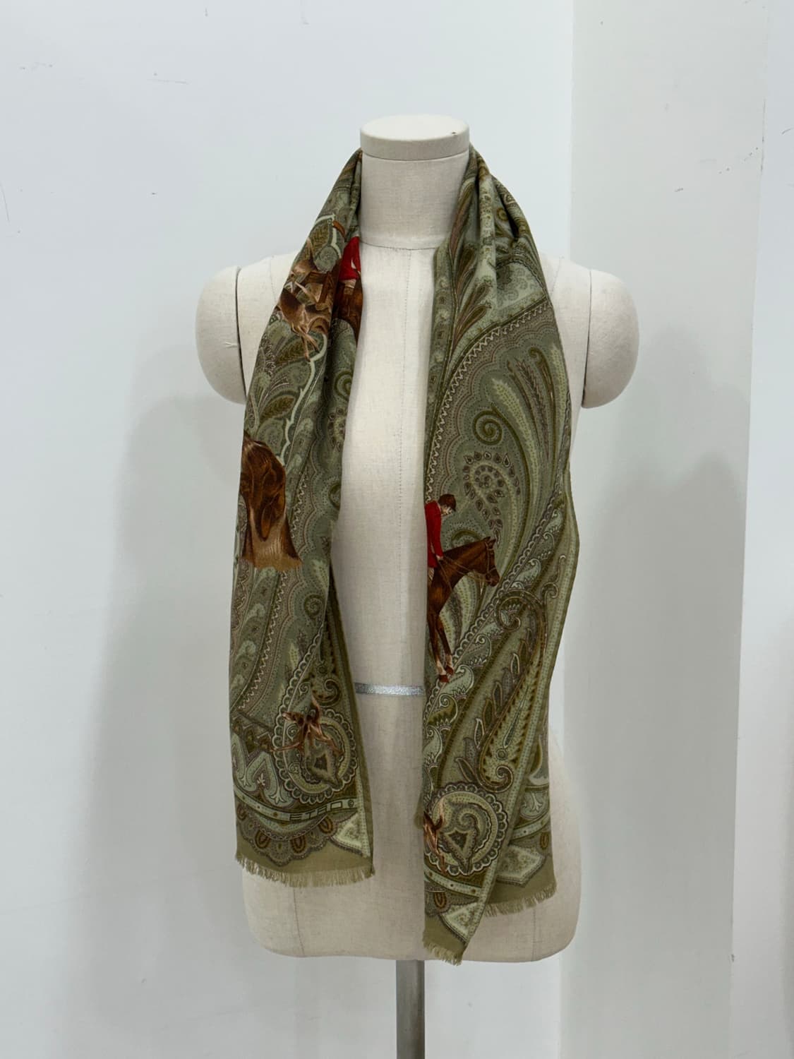 에트로 울 실크 머플러 상품이미지3