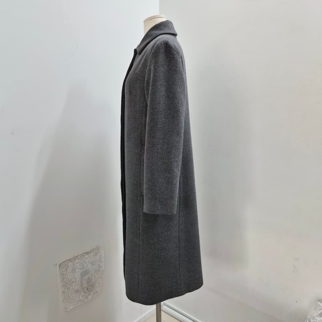 울100 클래식 그레이 롱코트 상품이미지2
