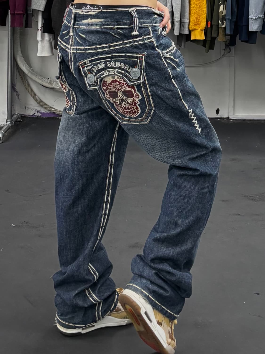 Laguna Beach 라구나비치 스컬 스티치 데님팬츠 상품이미지2