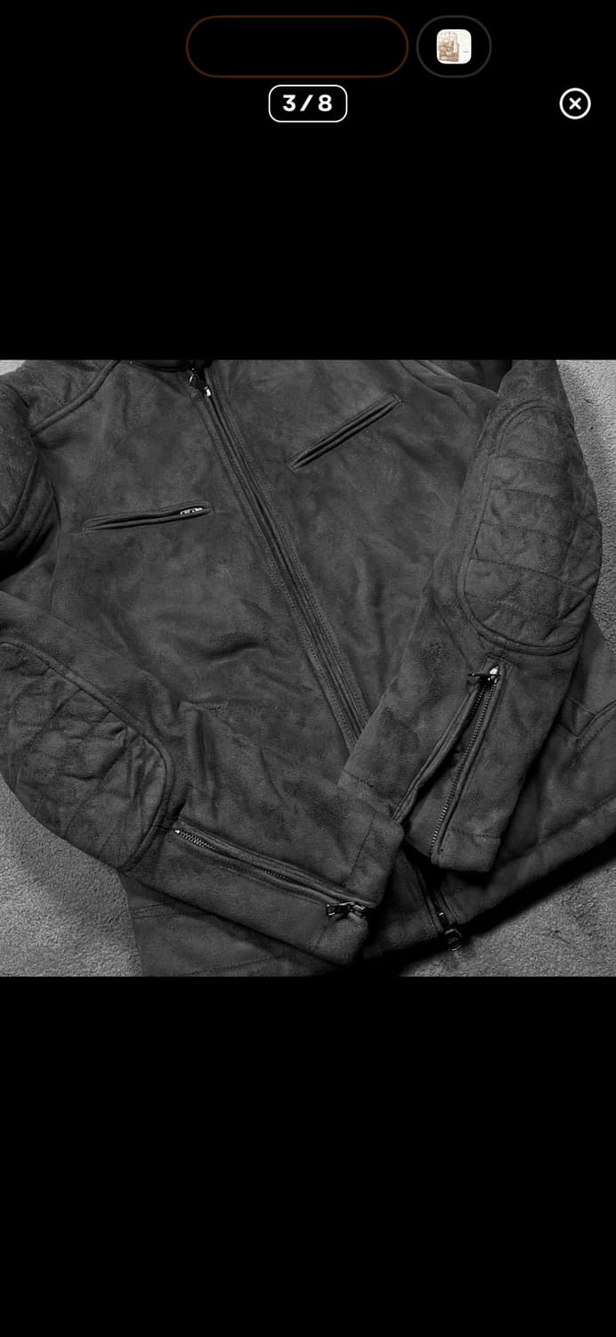 아르마니 익스체인지 스웨이드 바이커 투웨이 자켓 상품이미지3