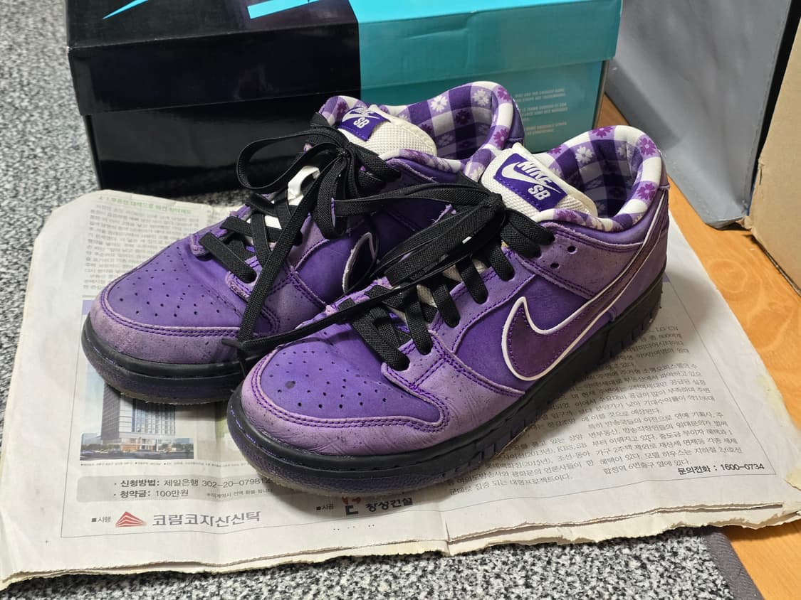 [250] 나이키 SB 덩크 로우 컨셉트 퍼플 랍스터 레귤러 박스 상품이미지1
