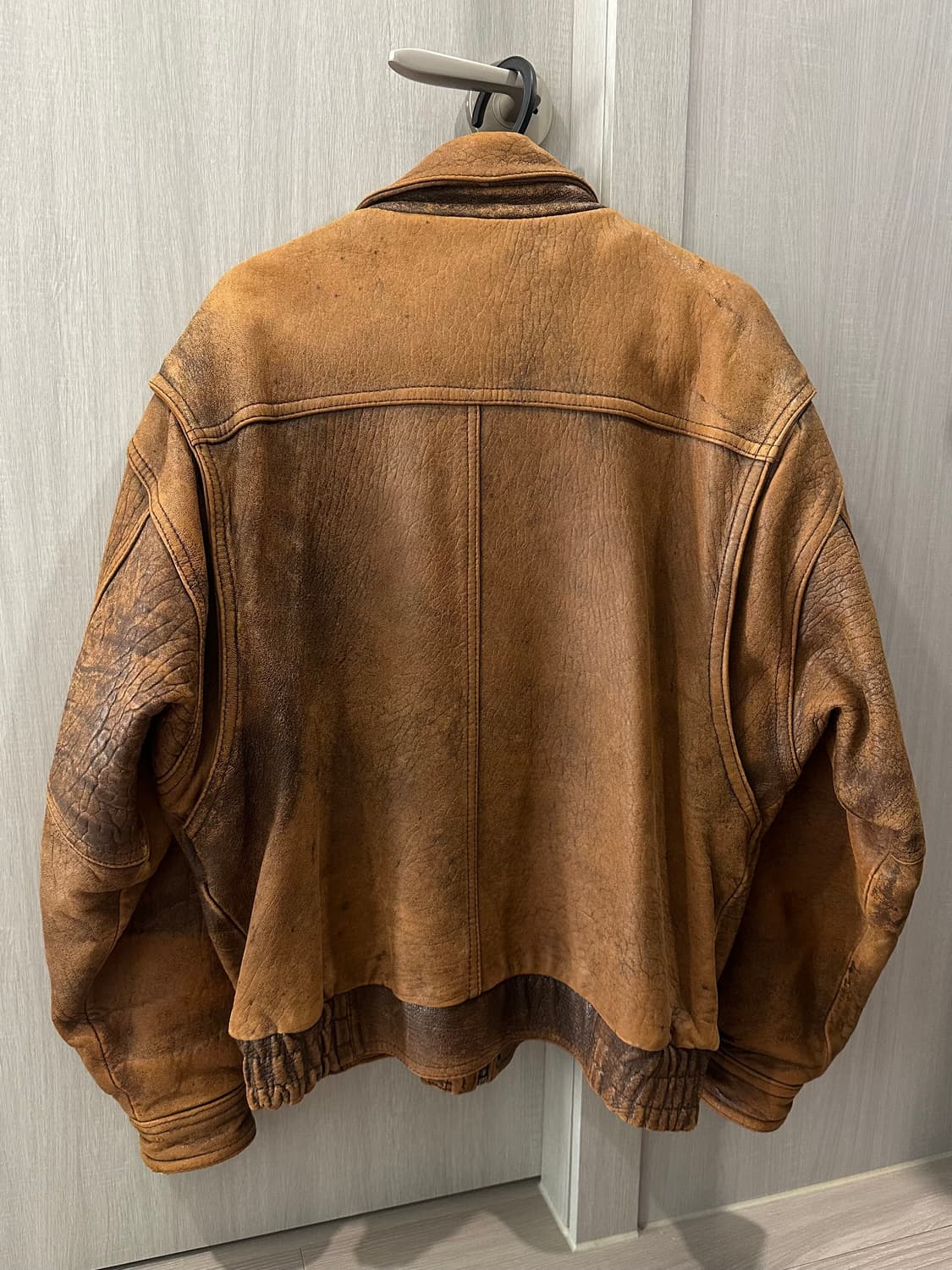 빈티지 브라운 양가죽 봄버 자켓 상품이미지7