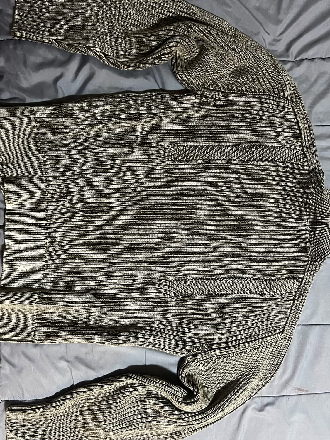 엘무드 피스 다이드 니트 집업 베이지 (48) 상품이미지5