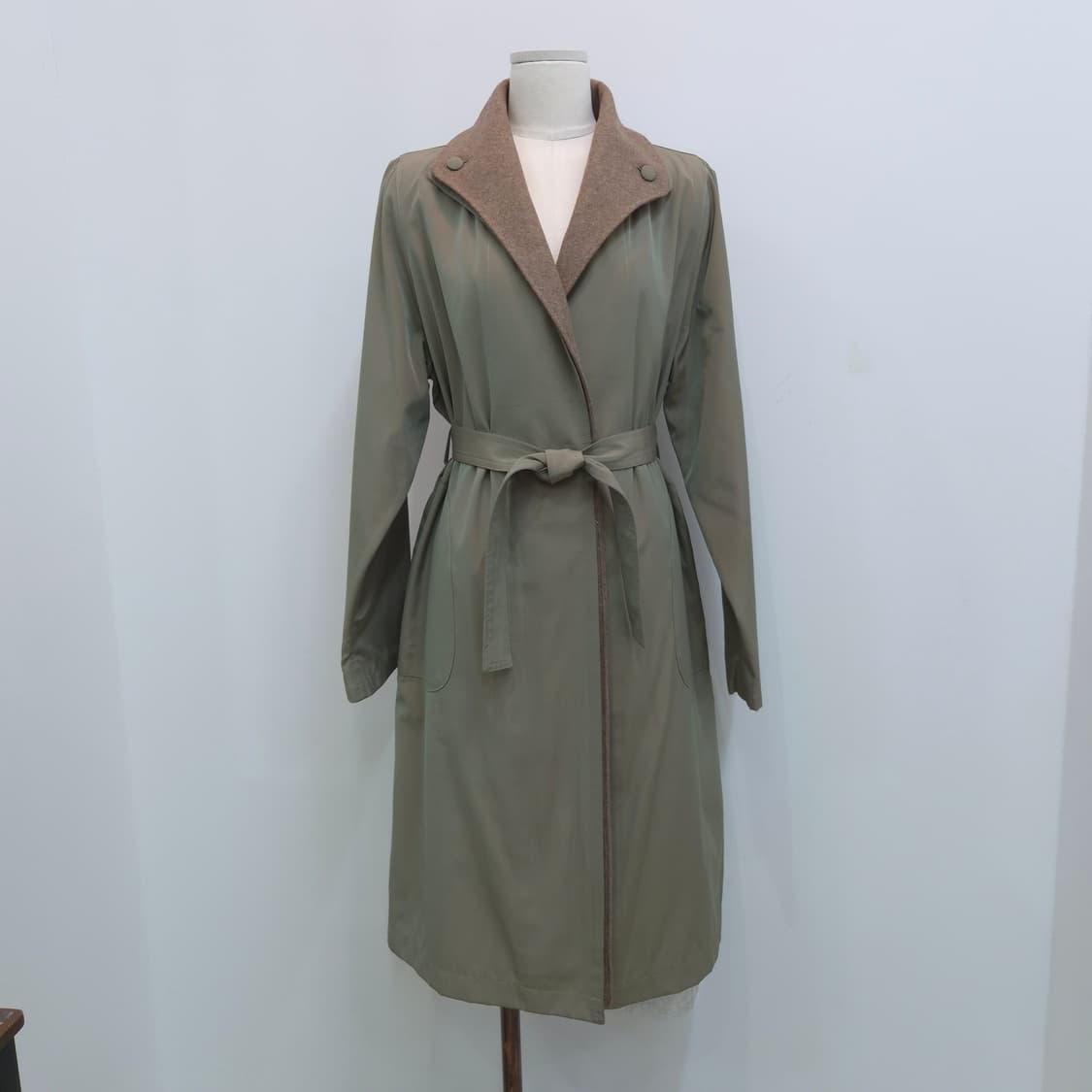 울혼방 탈부착 안감 벨트코트 롱코트 상품이미지1