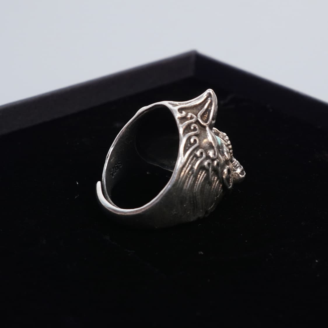 실버 925 스컬 디테일 반지 상품이미지6