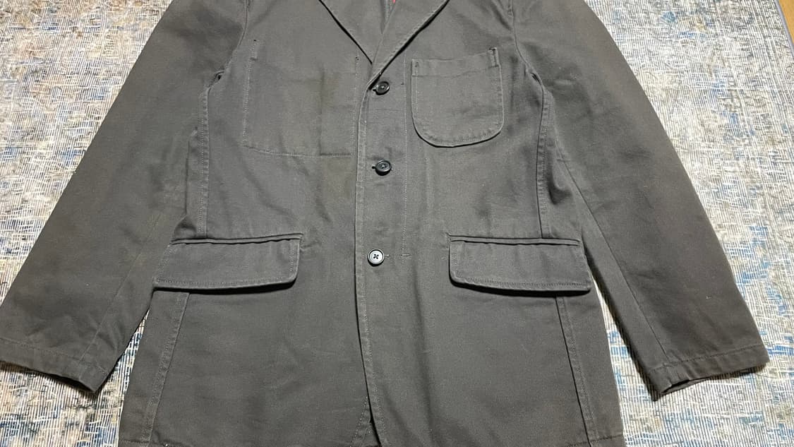 JPN 00s 일본 빈티지 y2k 아메카지 레드포인트 커버올 워크 자켓 상품이미지6