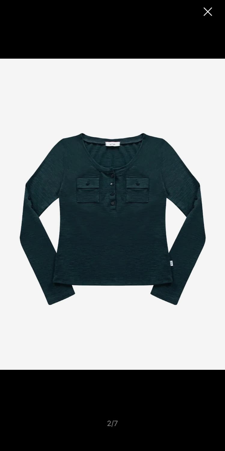 애즈온 ATLANTA POCKET TEE / BLUE-GREEN 상품이미지2
