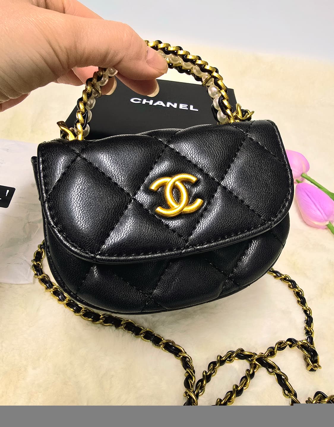 샤넬vip진주탑핸들백 미니 woc 체인백 상품이미지1