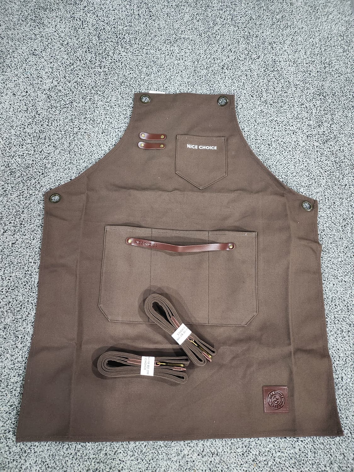 브라운 캔버스 에이프런 (새 상품) 상품이미지1