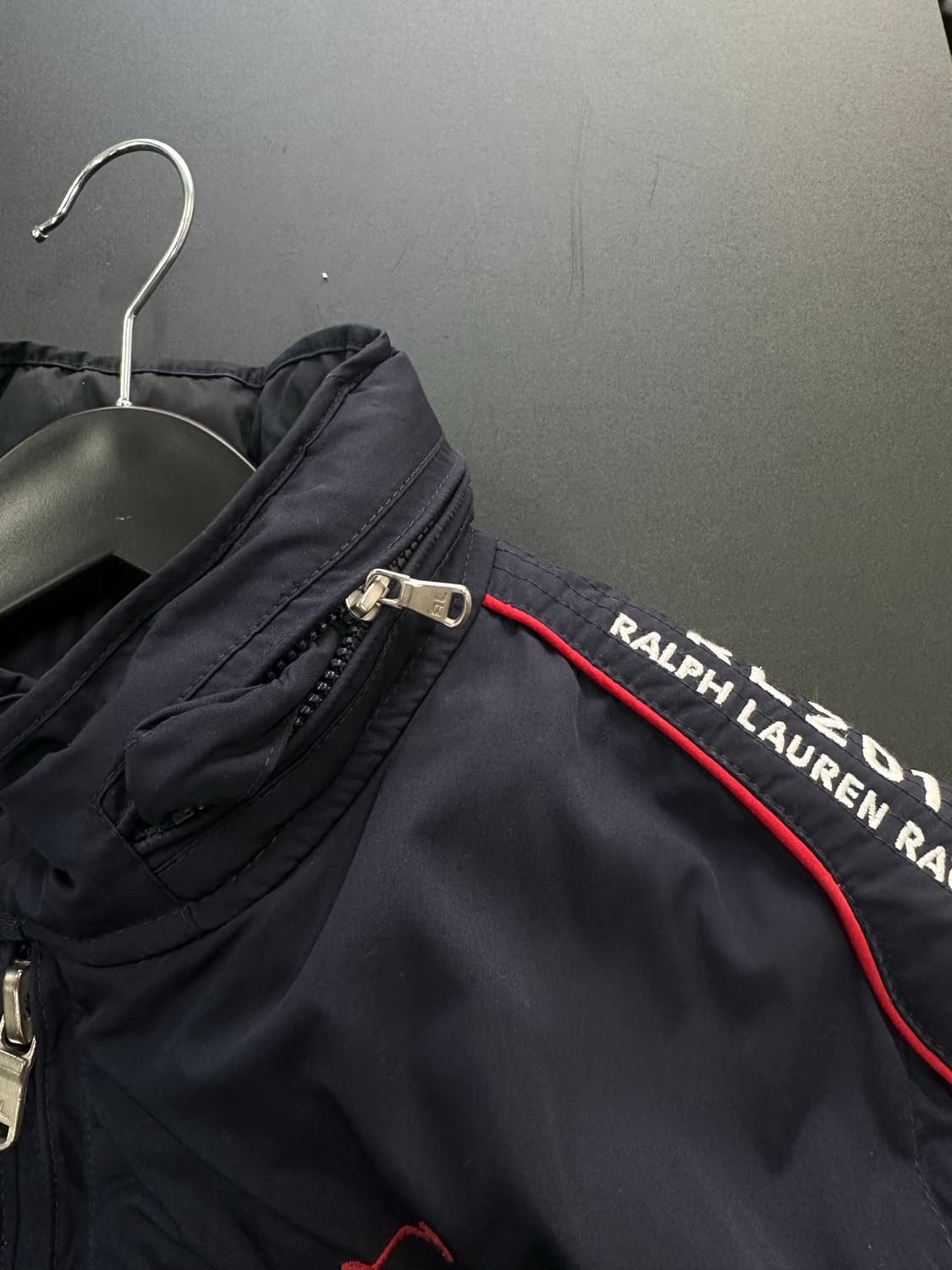 폴로랄프로렌 US 빅포니 넥버튼 레이싱 투웨이점퍼2XL 상품이미지8