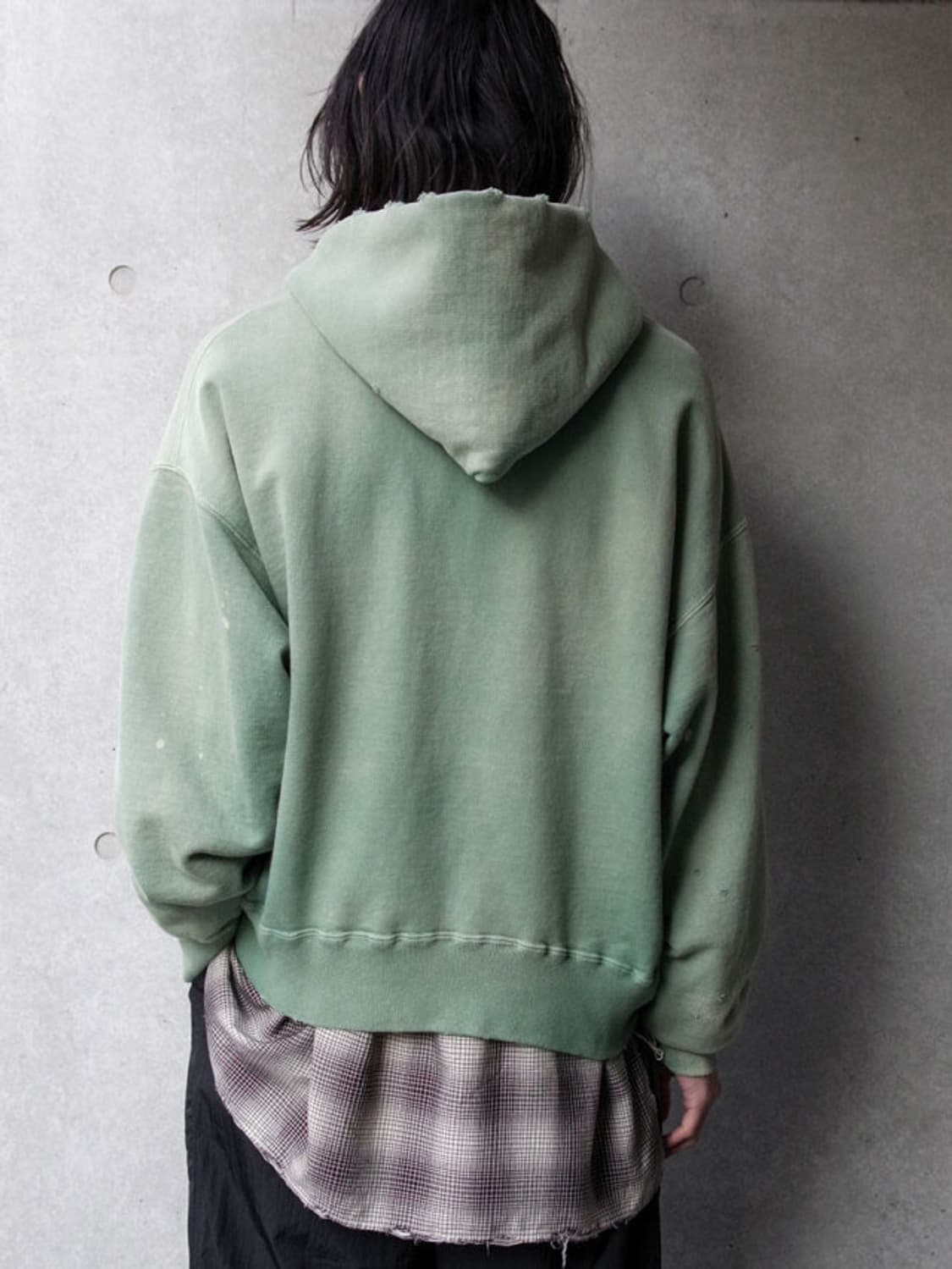 BOWWOW 바우와우 후드 집업 그린 에이징 XL사이즈 판매합니다 상품이미지4