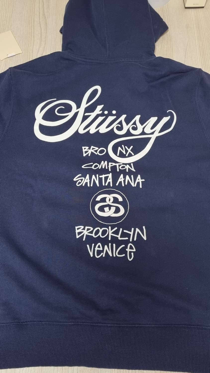스투시 월드투어 후드집업 네이비 2021 상품이미지4