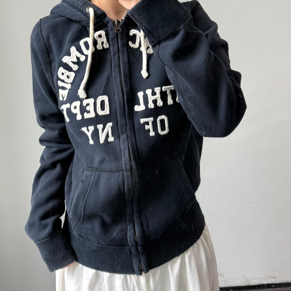 [M] 아베크롬비 앤 피치 네이비 후드집업 상품이미지2