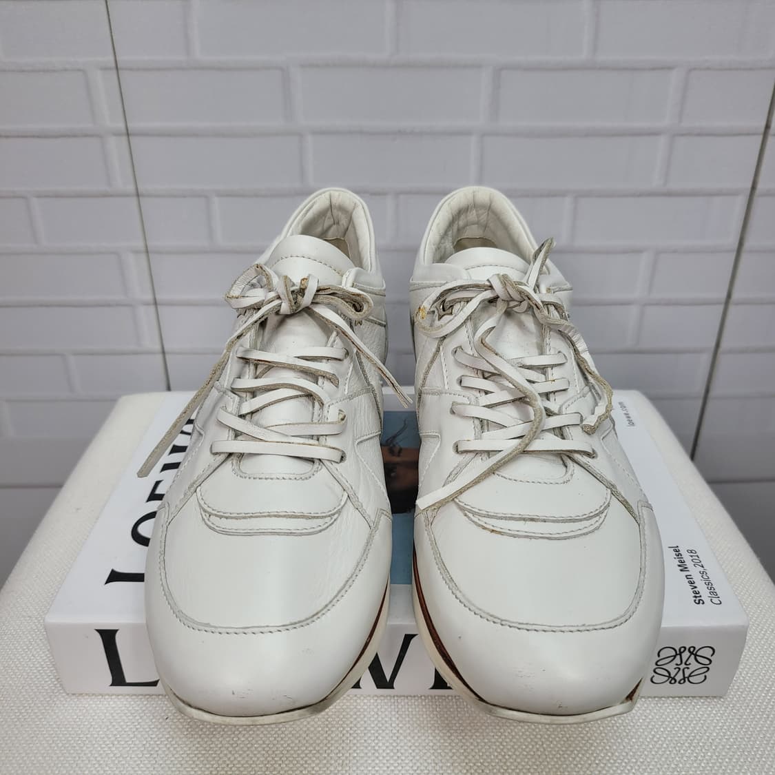 지미추 가죽 스니커즈 운동화 신발 Made in Italy 245사이즈 상품이미지6