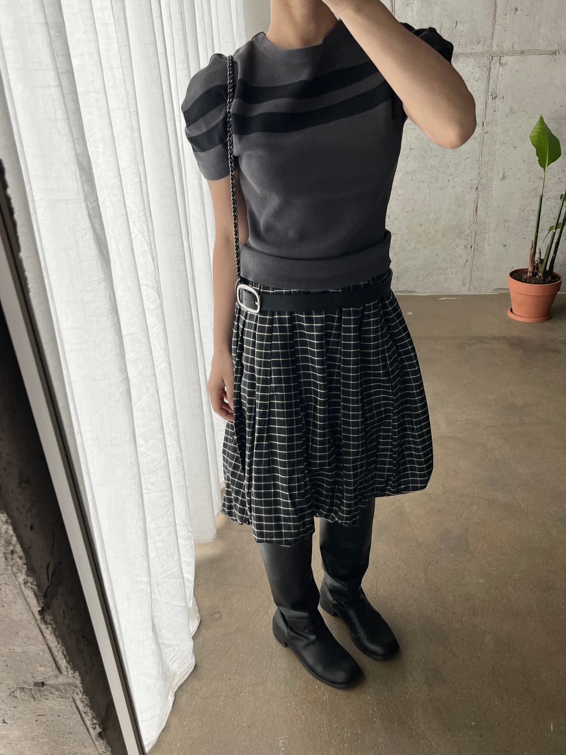 Rene 르네 벌룬스커트 블랙 상품이미지4