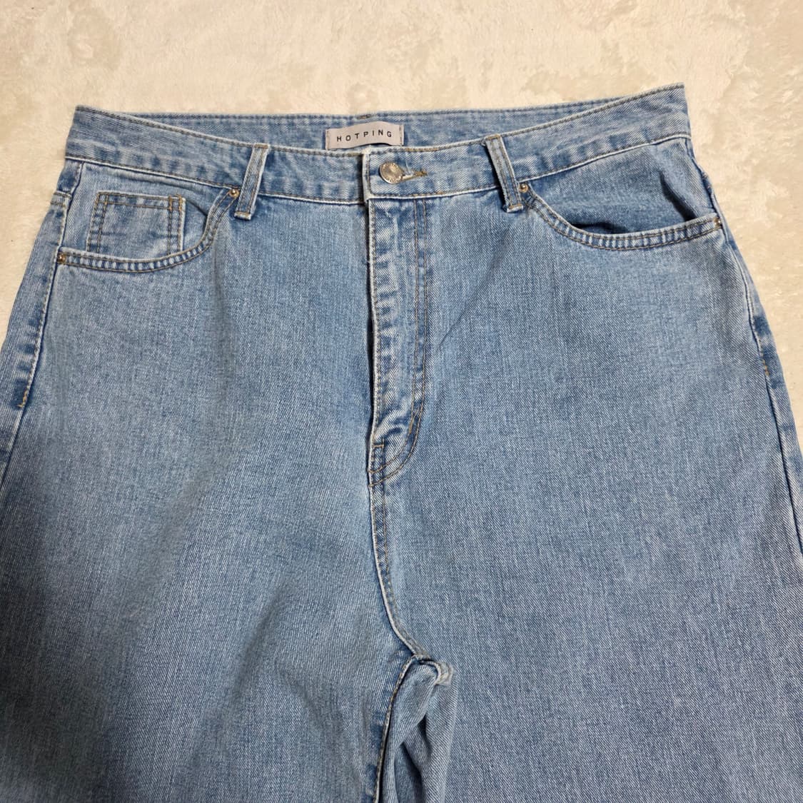 (34)여성 핫핑 데님 팬츠 연청  상품이미지2