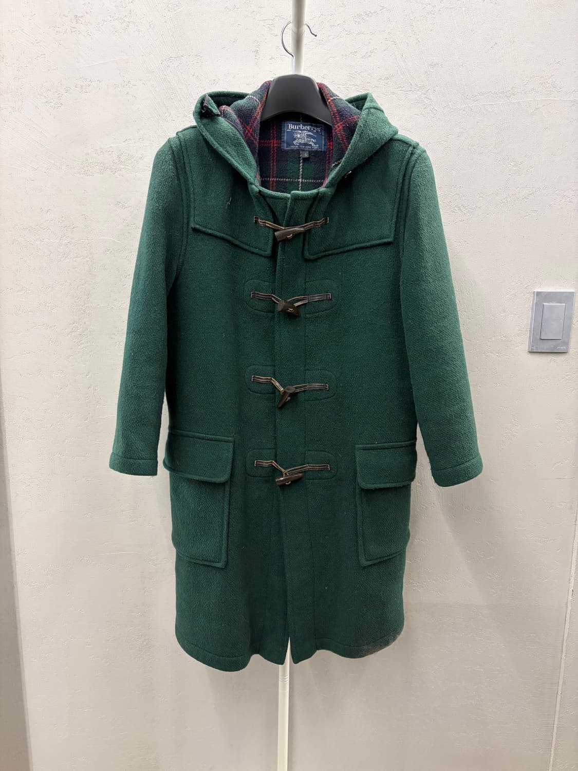 버버리 그린 더플코트 S 상품이미지2