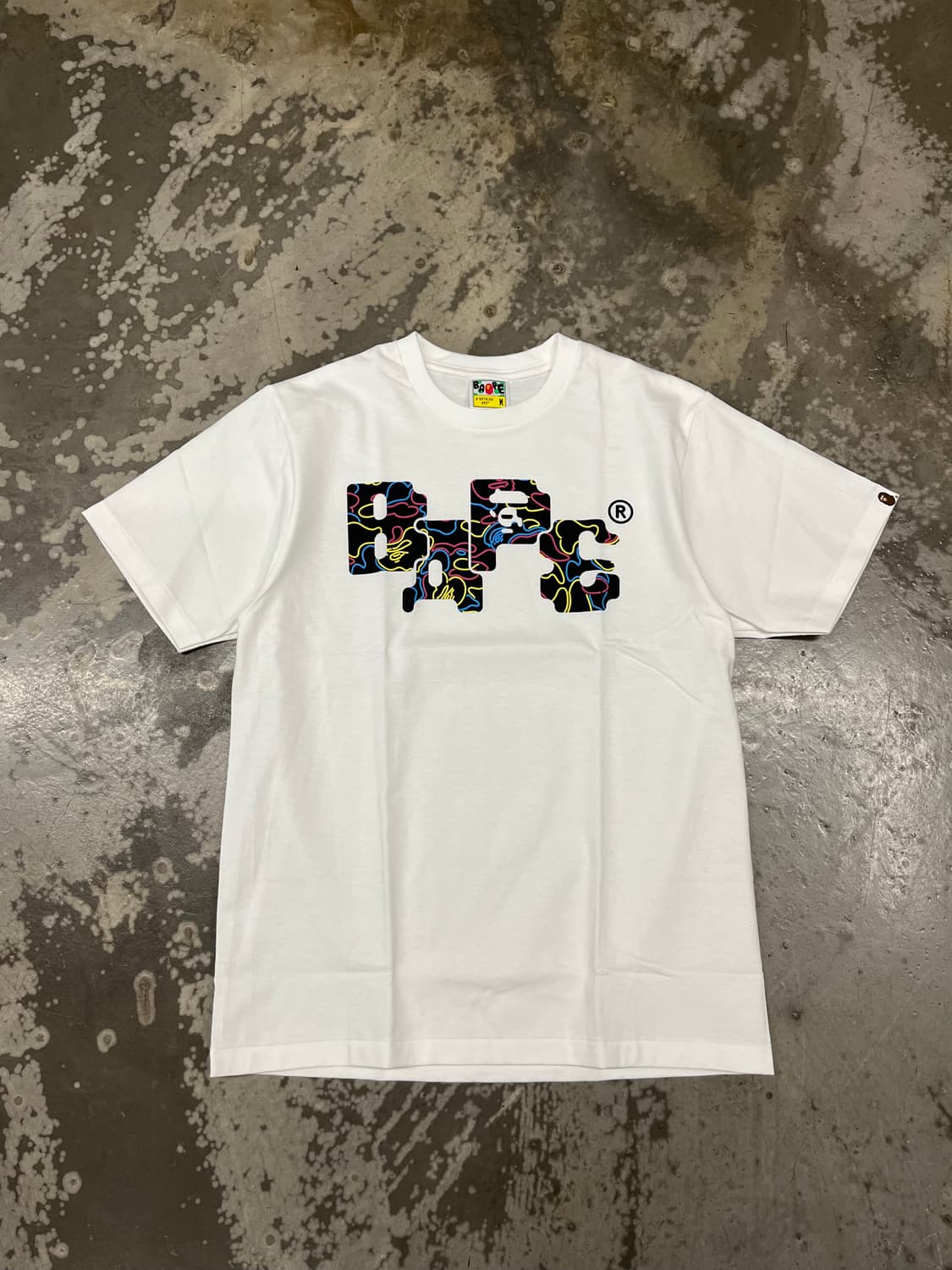 베이프 네온카모 화이트 S / M 상품이미지1